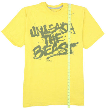 Nike Men's Yellow XL Graphic Sports T-Shirt 'Unleash The Beast'