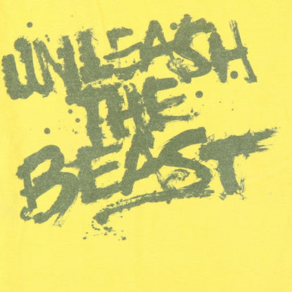 Nike Men's Yellow XL Graphic Sports T-Shirt 'Unleash The Beast'