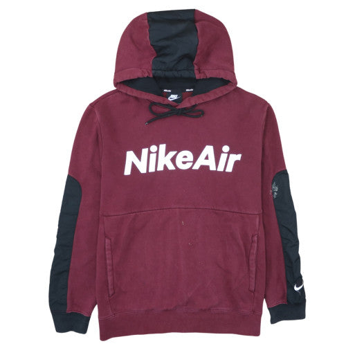 Nike Air Men's Red Pullover Hoodie L Sports Fleece Sweatshirt