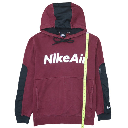 Nike Air Men's Red Pullover Hoodie L Sports Fleece Sweatshirt