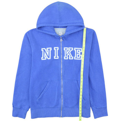 Nike Men's Blue XL Full Zip Fleece Hoodie with Logo