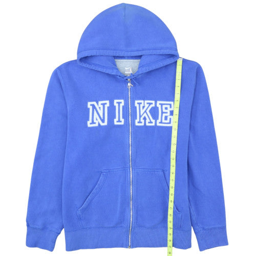 Nike Men's Blue XL Full Zip Fleece Hoodie with Logo