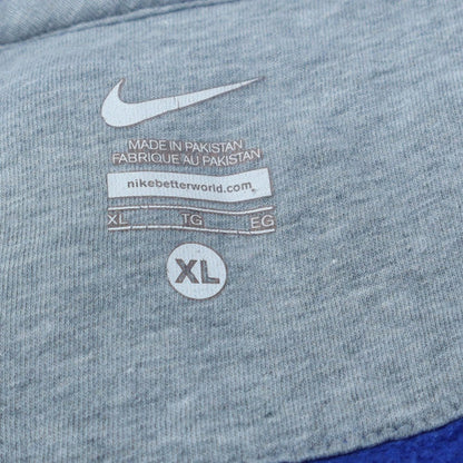 Nike Men's Blue XL Full Zip Fleece Hoodie with Logo