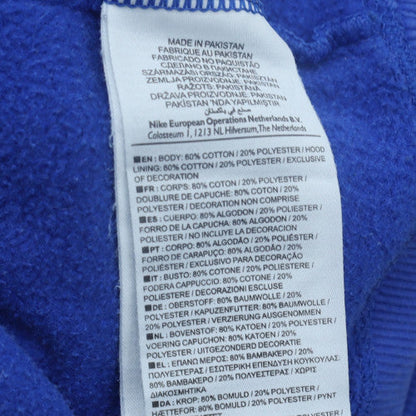 Nike Men's Blue XL Full Zip Fleece Hoodie with Logo