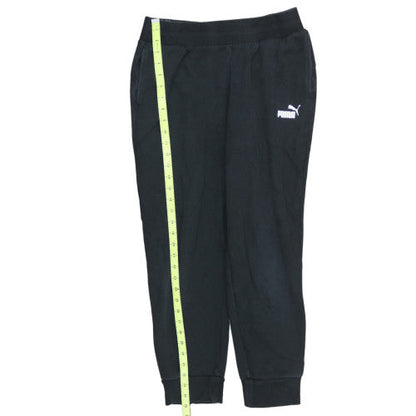Puma Men’s Black Jogger Sweatpants M Regular Fit Tapered Cotton Blend