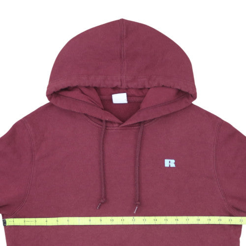 Russell Athletic Men's Red Pullover Hoodie Size M Fleece Logo