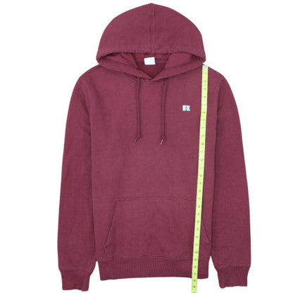 Russell Athletic Men's Red Pullover Hoodie Size M Fleece Logo
