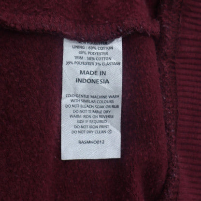 Russell Athletic Men's Red Pullover Hoodie Size M Fleece Logo