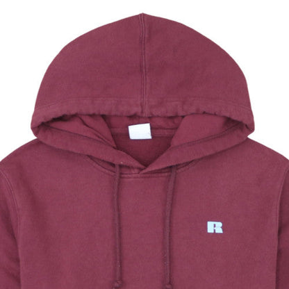 Russell Athletic Men's Red Pullover Hoodie Size M Fleece Logo