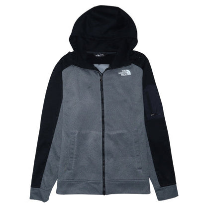 The North Face Men Grey Full Zip Hoodie Fleece Jacket M