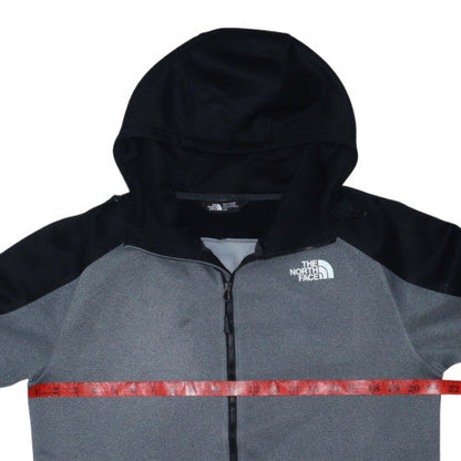 The North Face Men Grey Full Zip Hoodie Fleece Jacket M