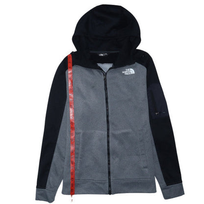 The North Face Men Grey Full Zip Hoodie Fleece Jacket M