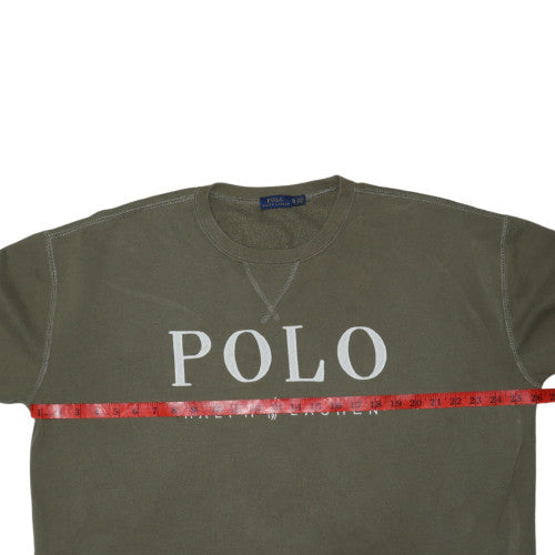 Polo Ralph Lauren Womens Khaki Green XL Sweatshirt Crew Neck Pullover