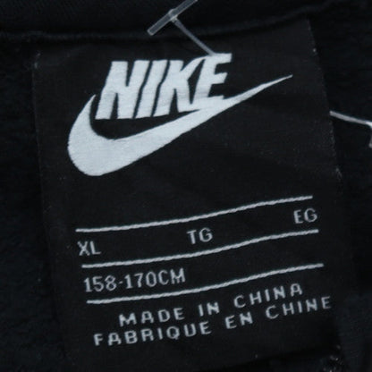 Nike Boys Black Full Zip Hoodie XL 158-170cm Fleece Lined Casual Top
