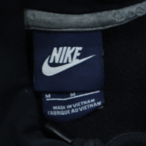 Nike Women Black Hoodie M Cotton Blend Pullover Sweatshirt
