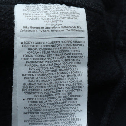 Nike Women Black Hoodie M Cotton Blend Pullover Sweatshirt