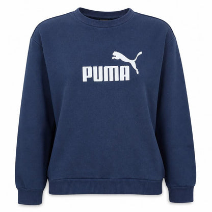 Puma Womens Navy Blue Logo Crew Neck Sweatshirt Size L