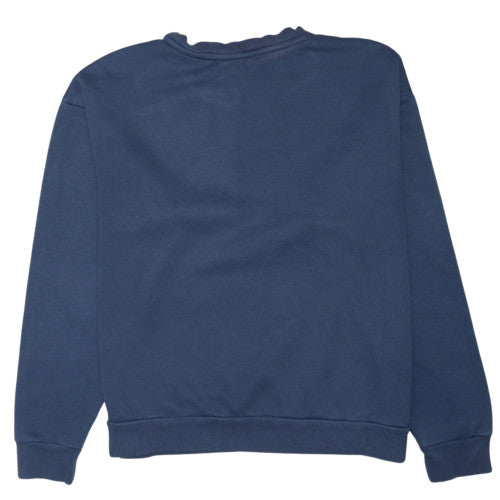 Puma Womens Navy Blue Logo Crew Neck Sweatshirt Size L