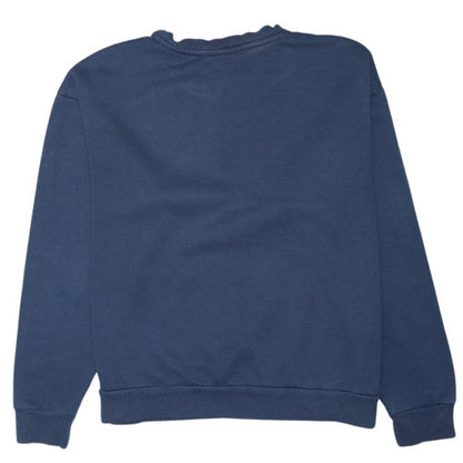 Puma Womens Navy Blue Logo Crew Neck Sweatshirt Size L