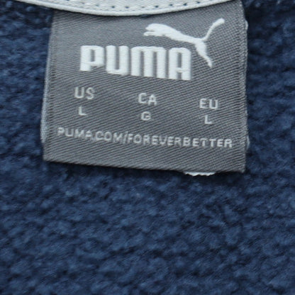 Puma Womens Navy Blue Logo Crew Neck Sweatshirt Size L