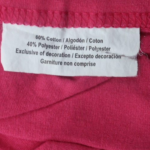 Russell Athletic Mens Pink Crew Neck Short Sleeve T-Shirt XL Classic Fit