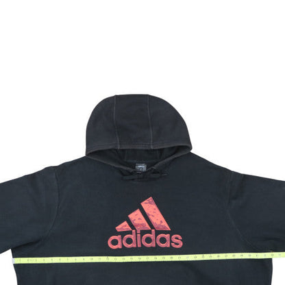 Adidas Men's Black 4XL Pullover Hoodie with Red Logo