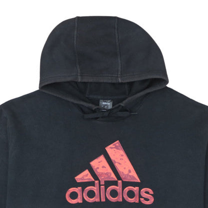 Adidas Men's Black 4XL Pullover Hoodie with Red Logo