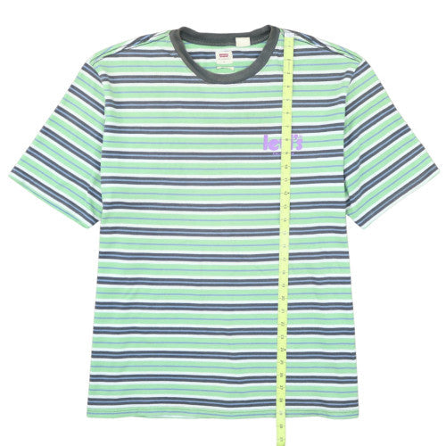 Levi's Men’s Multicoloured Striped Crew Neck Cotton T-Shirt L