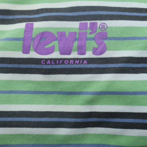 Levi's Men’s Multicoloured Striped Crew Neck Cotton T-Shirt L