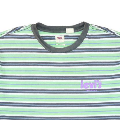 Levi's Men’s Multicoloured Striped Crew Neck Cotton T-Shirt L
