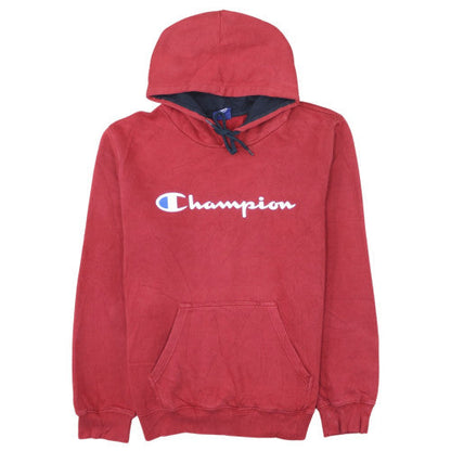 Champion Men's Red Pullover Hoodie Medium Fleece Sweatshirt