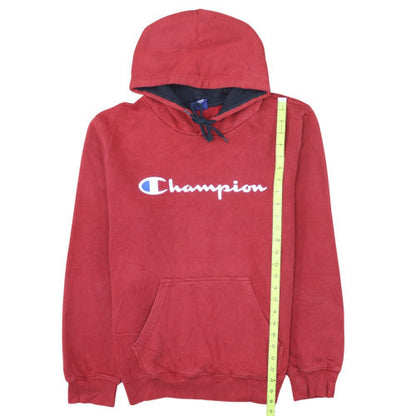 Champion Men's Red Pullover Hoodie Medium Fleece Sweatshirt