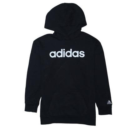 Adidas Mens Black XS Pullover Hoodie Embroidered Logo Lightweight