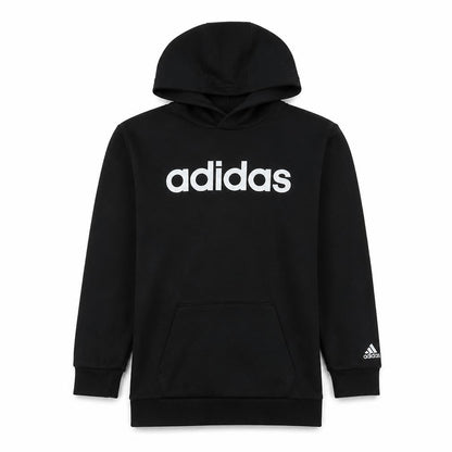 Adidas Mens Black XS Pullover Hoodie Embroidered Logo Lightweight