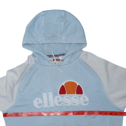 Ellesse Heritage Men's Blue Pullover Hoodie S Embroidered Logo Sportswear