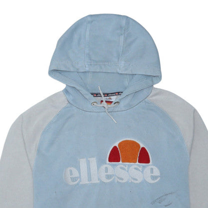 Ellesse Heritage Men's Blue Pullover Hoodie S Embroidered Logo Sportswear