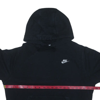 Nike Women's Black Pullover Hoodie Medium Cotton Blend Logo Sportswear