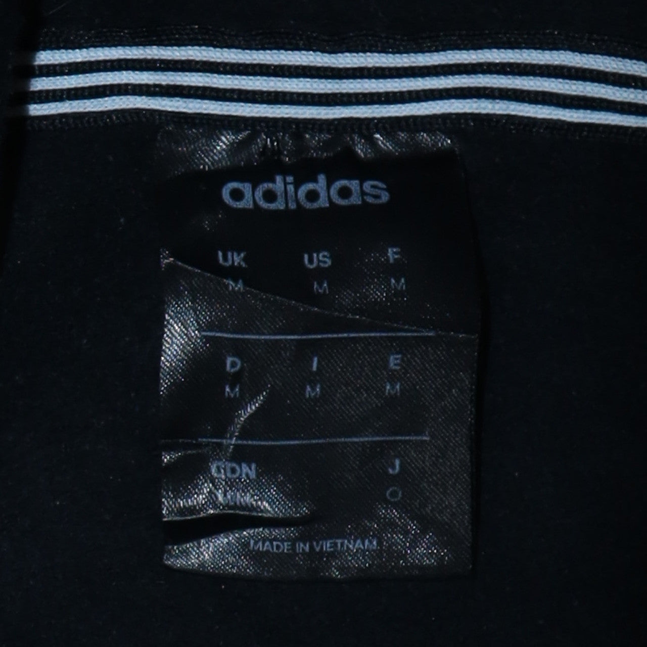 Adidas Men’s Black Pullover Hoodie M Logo 3-Stripes Sportswear