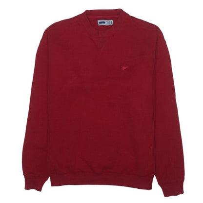 Fila Mens Red Crew Neck Sweatshirt L Classic Cotton
