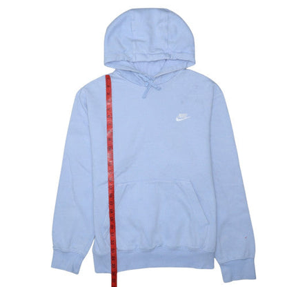 Nike Women's Light Blue Pullover Hoodie Medium Cotton Blend