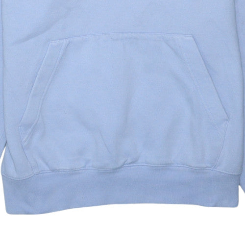 Nike Women's Light Blue Pullover Hoodie Medium Cotton Blend