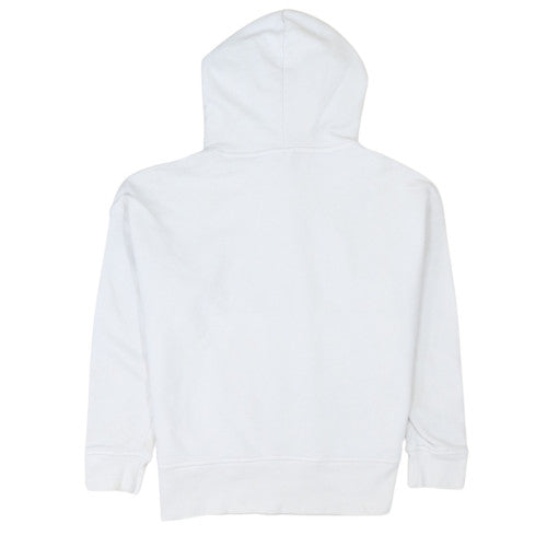 Adidas Womens White Hoodie Size 8 Pullover Cotton Blend Sweatshirt
