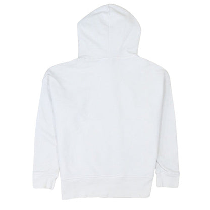 Adidas Womens White Hoodie Size 8 Pullover Cotton Blend Sweatshirt