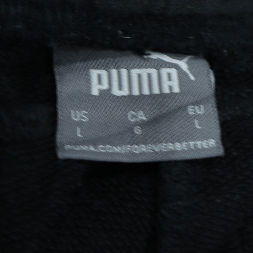 Puma Men's Black Jogger Trousers Size L Elastic Waist Sweatpants