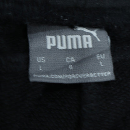 Puma Men's Black Jogger Trousers Size L Elastic Waist Sweatpants