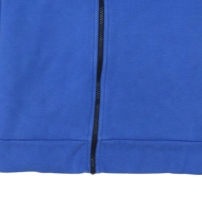 Adidas Men Blue Full Zip Hoodie L Regular Fit Sports Fleece