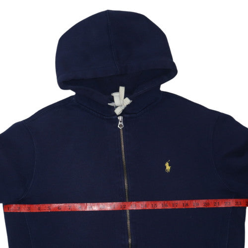 Polo Ralph Lauren Men's Blue Full Zip Hoodie Size L Cotton Blend