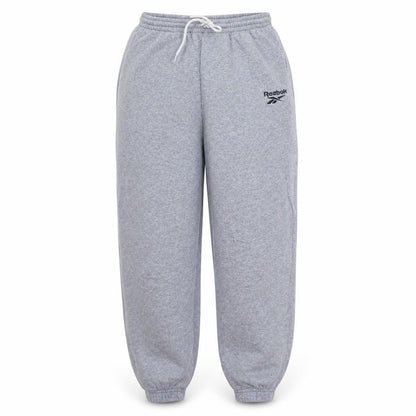 Reebok Womens Grey S Fleece Sweatpants Elastic Waist Joggers