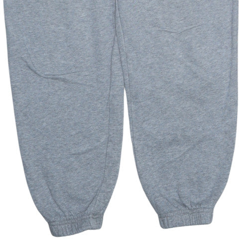 Reebok Womens Grey S Fleece Sweatpants Elastic Waist Joggers