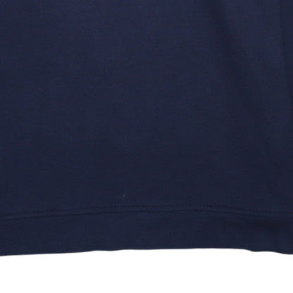 Adidas Men's Navy Blue Crew Neck Sweatshirt L Logo Graphics Cotton Blend